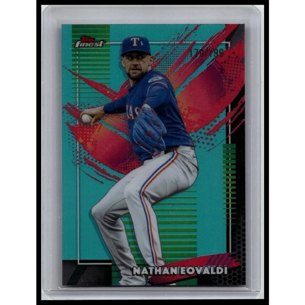 2026 Finest Nathan Eovaldi #203 Nathan Eovaldi, Texas Rangers Aqua/199